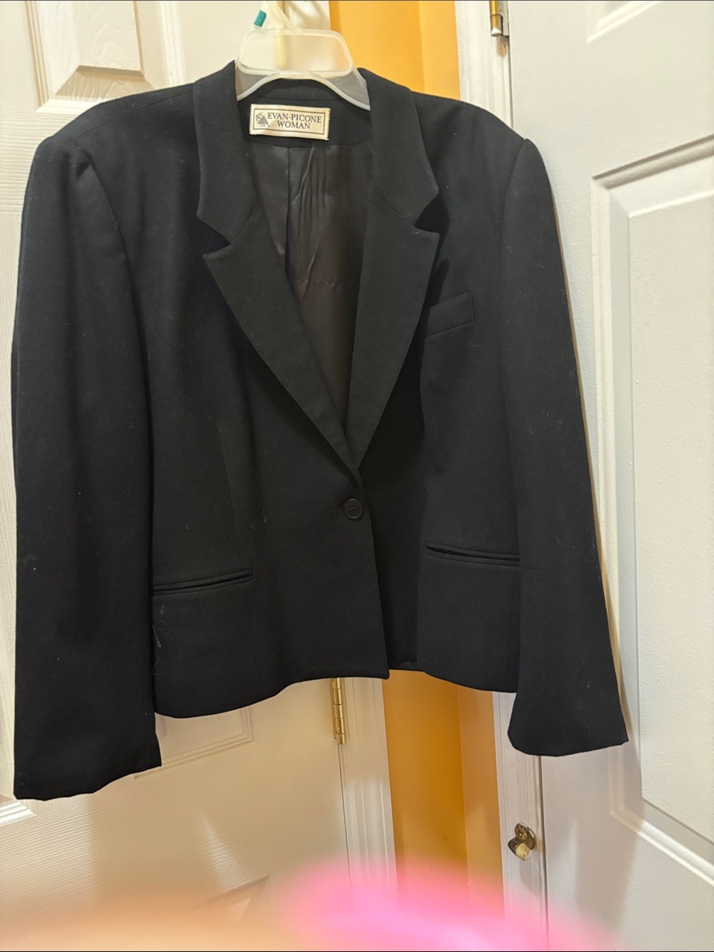 Evan Picone Black Tailored Single-Button Blazer